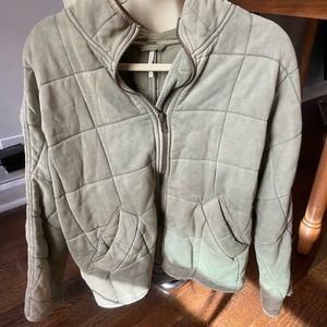 Free People Dolman Quilted Jacket Green